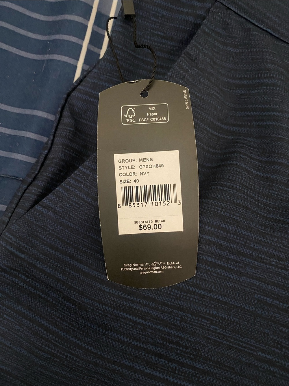 Greg Norman Collection Blue Performance Golf Shorts - Picture 3 of 9